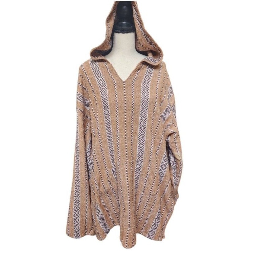 Thai Craft Warehouse Brown Pullover Hoodie Size 3XL Pockets Boho Hippie